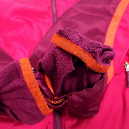 Lands End Girls Jacket Large - 14 Pink Hooded Full Zip Pocket Casual School - Picture 6 of 12