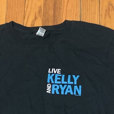 Live with Kelly and Ryan Black T-Shirt Large Ripa Seacrest ABC TV Talkshow  Show