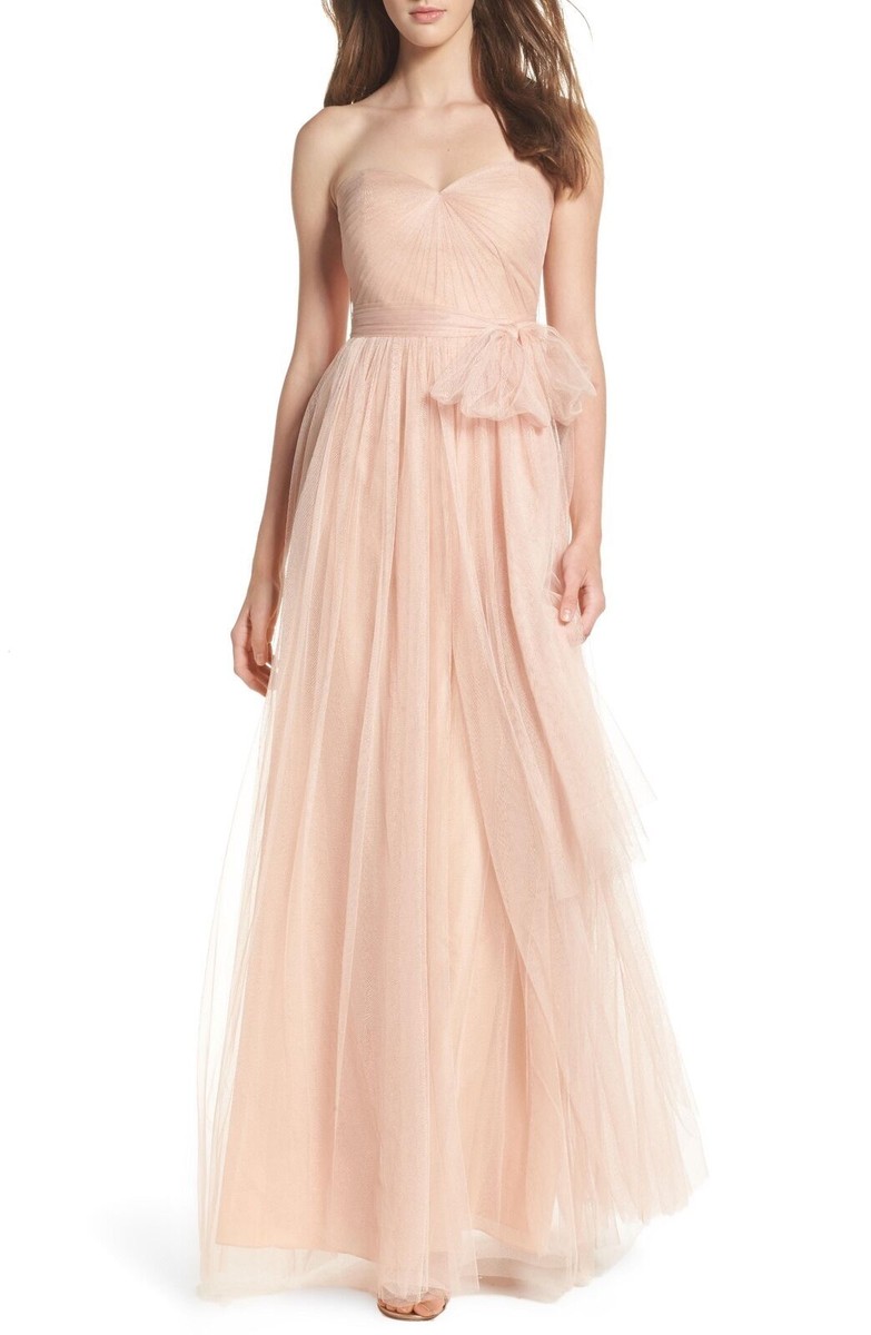 Jenny Yoo 'Annabelle' Convertible Tulle Column Dress Sz Tuscan