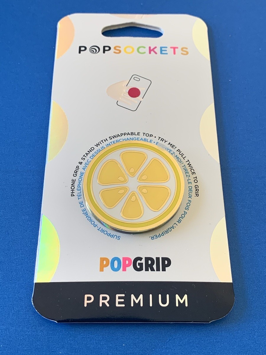 PREMIUM Popsockets PopGrip—Enamel Lemon Slice—Popsocket/Phone