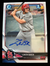 2018 Bowman Draft Chrome LUKEN BAKER 1st Rookie AUTO #CDA-LB Cardinals RC SP