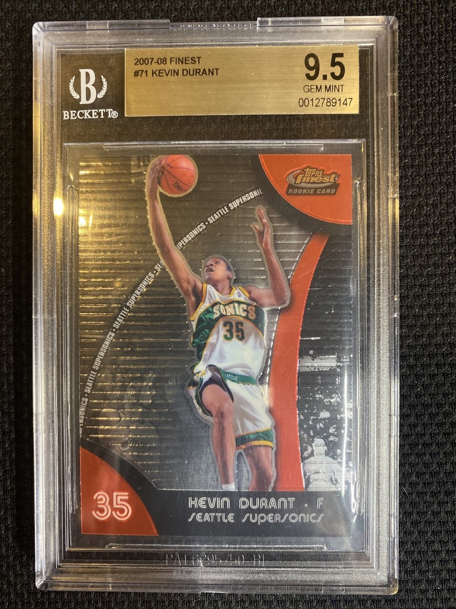 2007-08 Kevin Durant Topps Finest #71 RC Rookie BGS 9.5 GEM MINT 