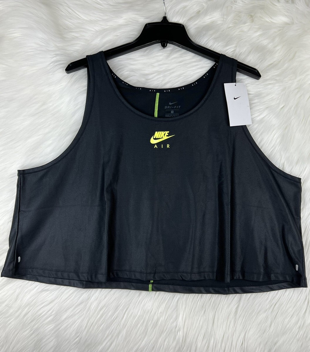 NIKE AIR RUNNING TANK TOP PLUS DRI-FIT WOMENS BLACK SIZE 2X DJ0982