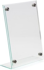8.5"W x 11"H Euro Style Slanted Table Frame with Silver Standoffs