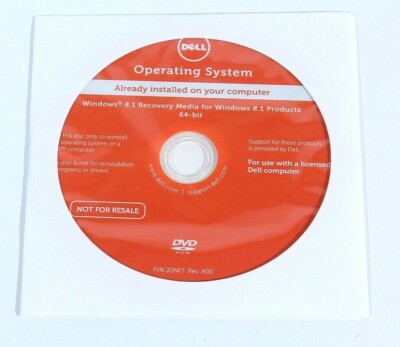RGH4G Dell O.S Reinstall DVD Disc Windows 8.1 64-bit. For License Dell PC NEW!~