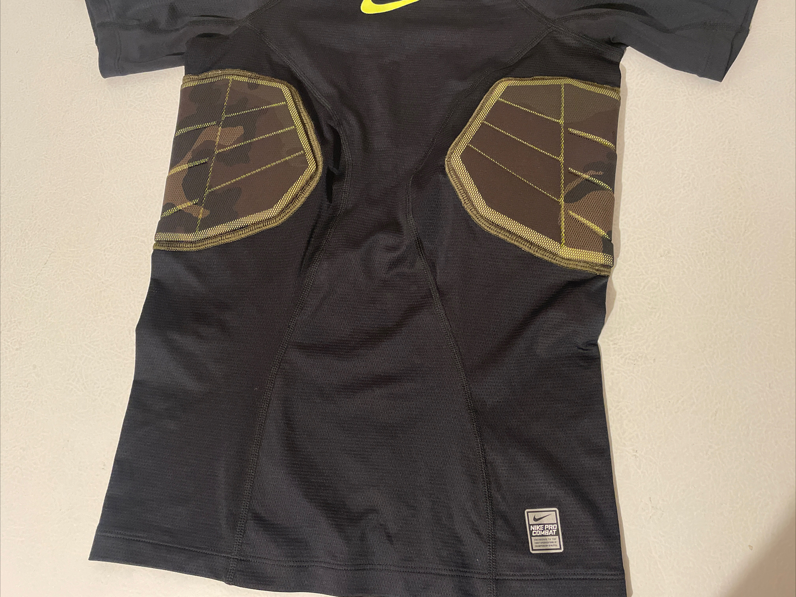 Nike Pro Combat 4 Pad Padded Football Compression Shirt YOUTH XL Black
