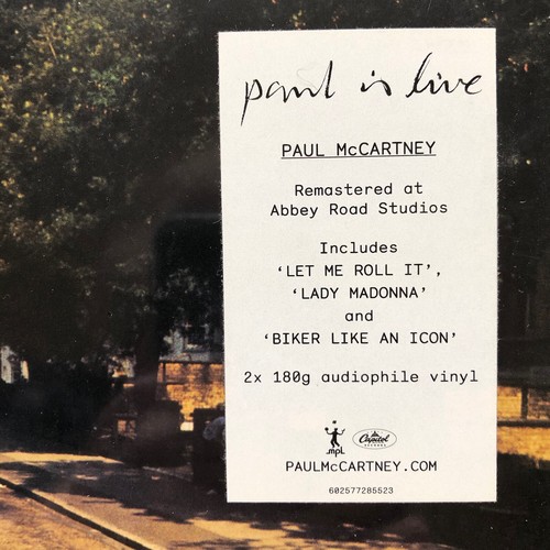 Paul McCartney - Paul is Live PROMO COPY NEW SEALED 2 180g Audiophile Vinyl LPs - Picture 3 of 3