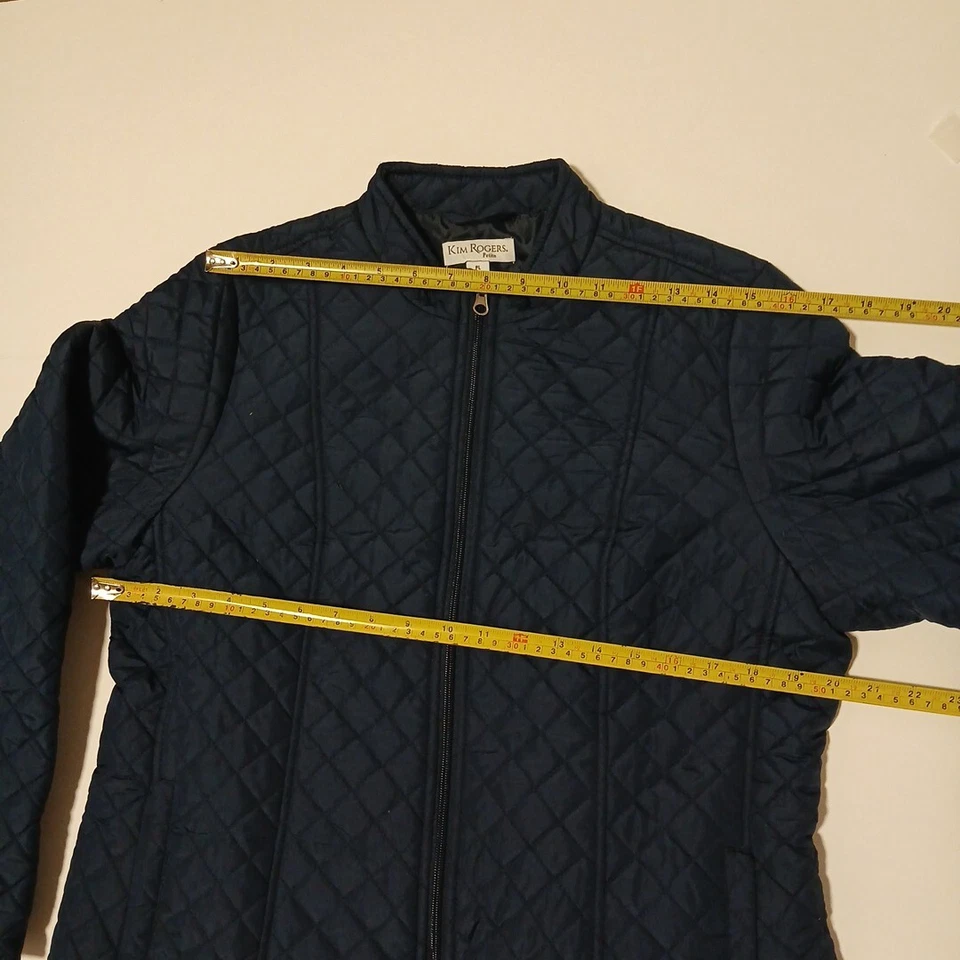 Chaqueta de lluvia Kim Rogers Petite para mujer talla PL Foto 4 de 4