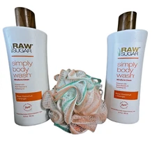 Raw Sugar Simply Body Wash Bundle:  Raw Coconut + Mango (25 oz. ea.)