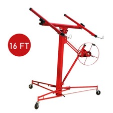 16FT Portable Drywall Lift Rolling Panel Plaster Board Hoist Jack Lifter +Caster