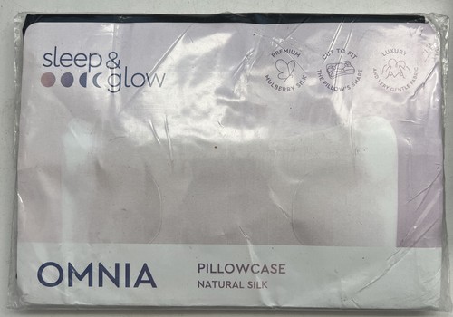SLEEP & GLOW Omnia Pillowcase Natural Silk ‘Black’ New Sealed