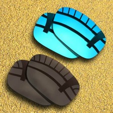 2 Pairs Polarized Lenses Replacement for-Oakley Twoface-Ice Blue Copper Brown
