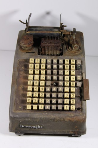Vintage Burroughs tragbare Addiermaschine ungeprüfte Teile Serie P - Bild 1 von 10