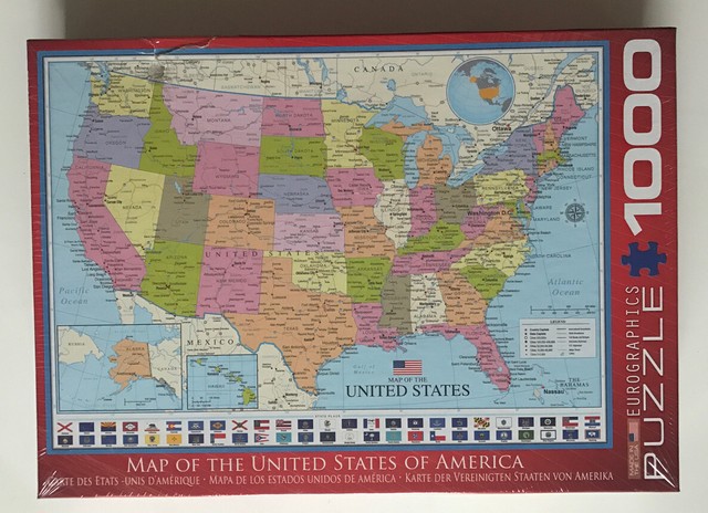 EuroGraphics Map of The United States Jigsaw Puzzle (1000 Piece) | eBay