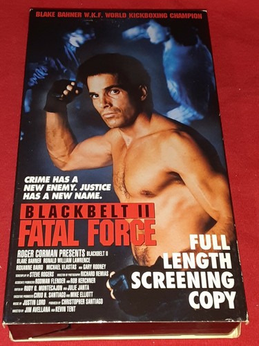 Black Belt 2: Fatal Force VHS Rare Action Screener Copy New Horizons Release