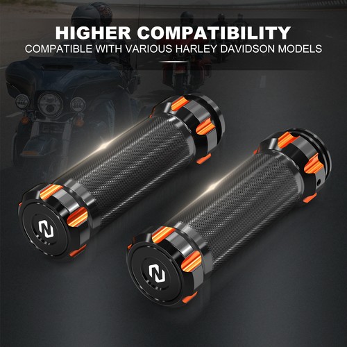 Anodized Handlebar Grips 56248-08 56304-08 For Harley Street Glide FLHX 2008-23 - Picture 4 of 10