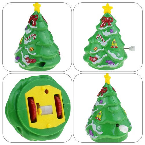 2 Pack Clockwork Rotating Christmas Tree Child Spring & Wind-up Toys - Picture 2 of 12