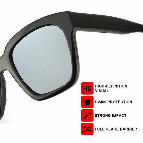 Lentes de repuesto polarizadas con tracción trasera para bisturí plateado espejado - Imagen 2 de 4