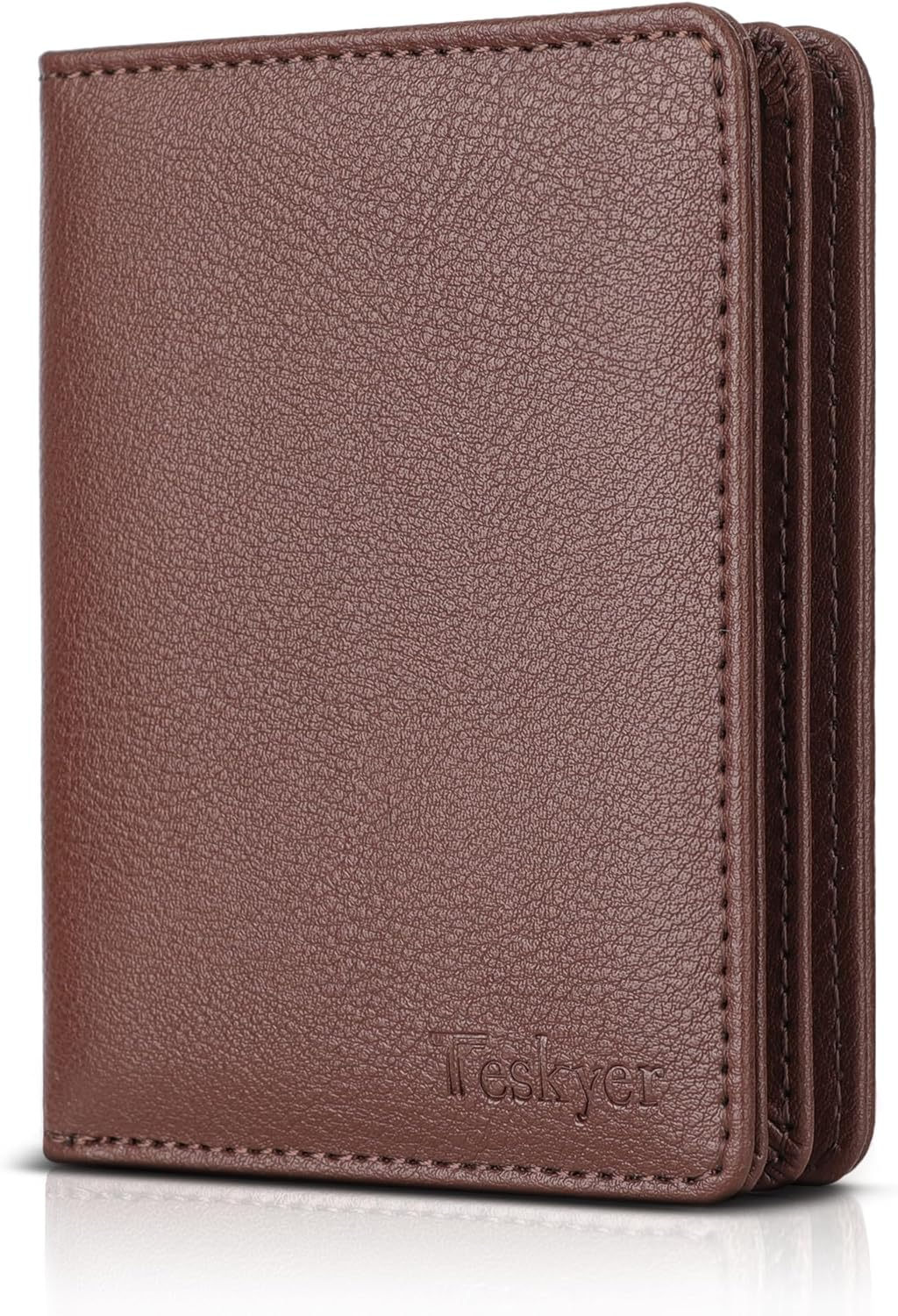 Slim RFID-Blocking Leather Bifold Wallet for Men