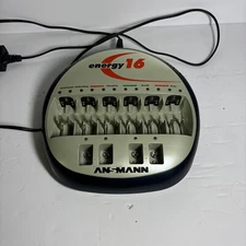 ANSMANN Energy 16 Plus Professional Battery Charger for AAA, AA, C, D, 9V, USB