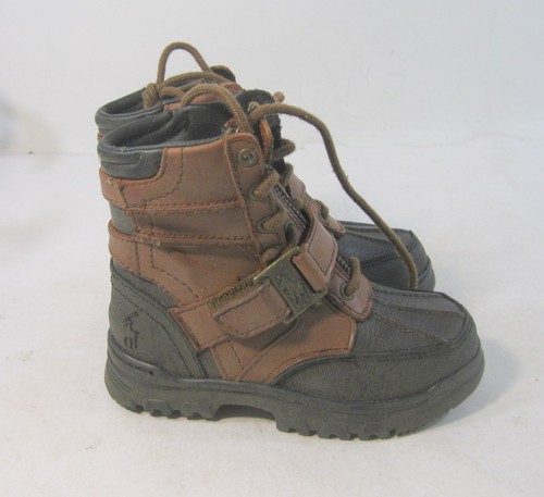 Polo Ralph Lauren Shoes Brandy Holden Leather Hi Brown Boots TODDLER Size 8.5 C - Picture 6 of 9