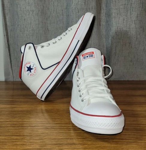 Converse CTAS Mid Top White Red Blue Sneakers Men's Size 10 Women's 12 |  eBay