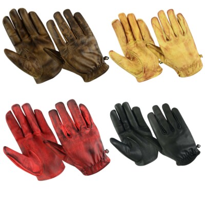 Motorrad Handschuhe Chopper Leder Biker Handschuhe Cafe Racer Biker Handschuhe