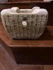 Vtg Japanese Spell Out folk art Clay Hibachi brazier Cube 陶板烧Tao Ban Yaki