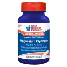 Good Neighbor Pharmacy Magnesium Glycinate 200mg Capsules 100ct   magnesium glyc