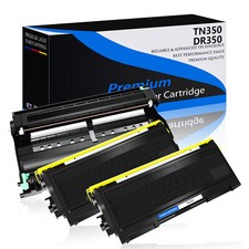 2PK TN350 Toner Cartridge  1PK DR350 Drum Unit For Brother DCP-7020 DCP-7025