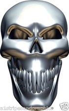 CHROME SKULL Hood decal Window Decals Stickers Graphics EZGO Club Go Cart