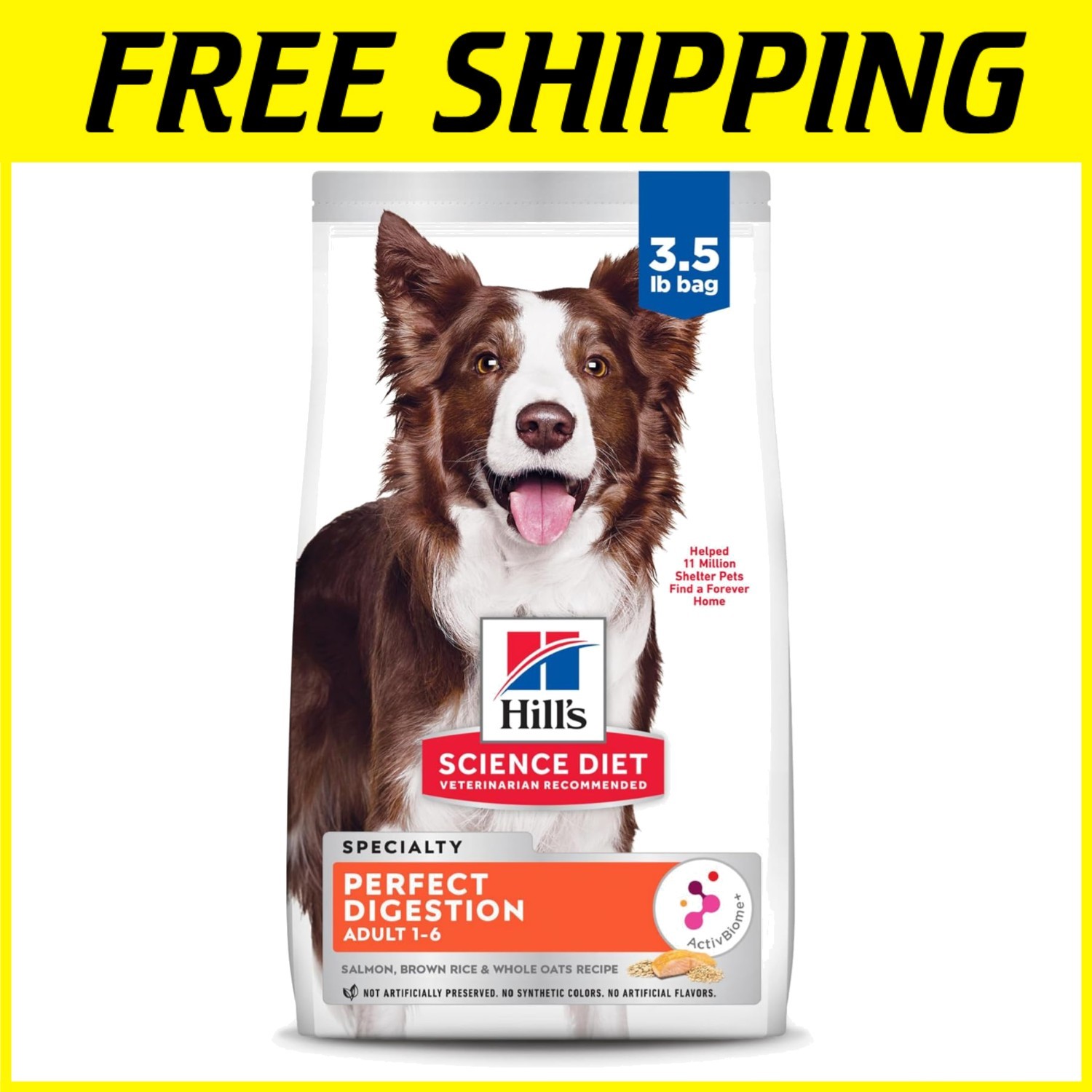 3.5 lb Dry Dog Food, Salmon & Brown Rice