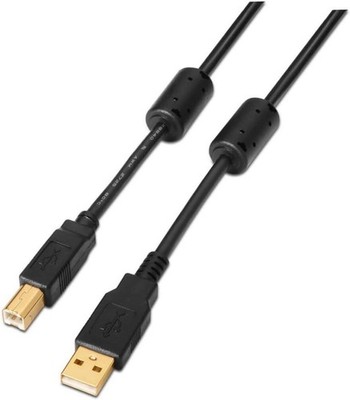 USB 2.0 Drucker Kabel 5m Schwarz Typ A auf B Stecker
