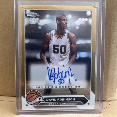 2023-24 Topps Chrome - Autographs David Robinson #CG-DR Gold Refractor 50/50