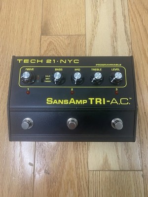 TECH21 NYC SansAmp TRI-AC TRI-A.C. Electric Guitar Effect Pedal Used Unit Only