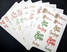 Anna Griffin 96 Pc. CHRISTMAS GREETINGS Sentiment Rub Ons Transfers