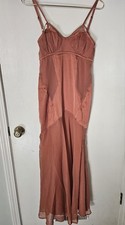 ASOS Size 2 Boho Burnt Orange Fall Wedding Guest Formal Party Dress 