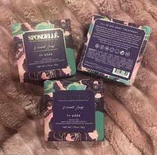 Lot of 3 Spongelle Private Reserve Violet Leaf Body Wash Infused Buffer 1.75 Oz