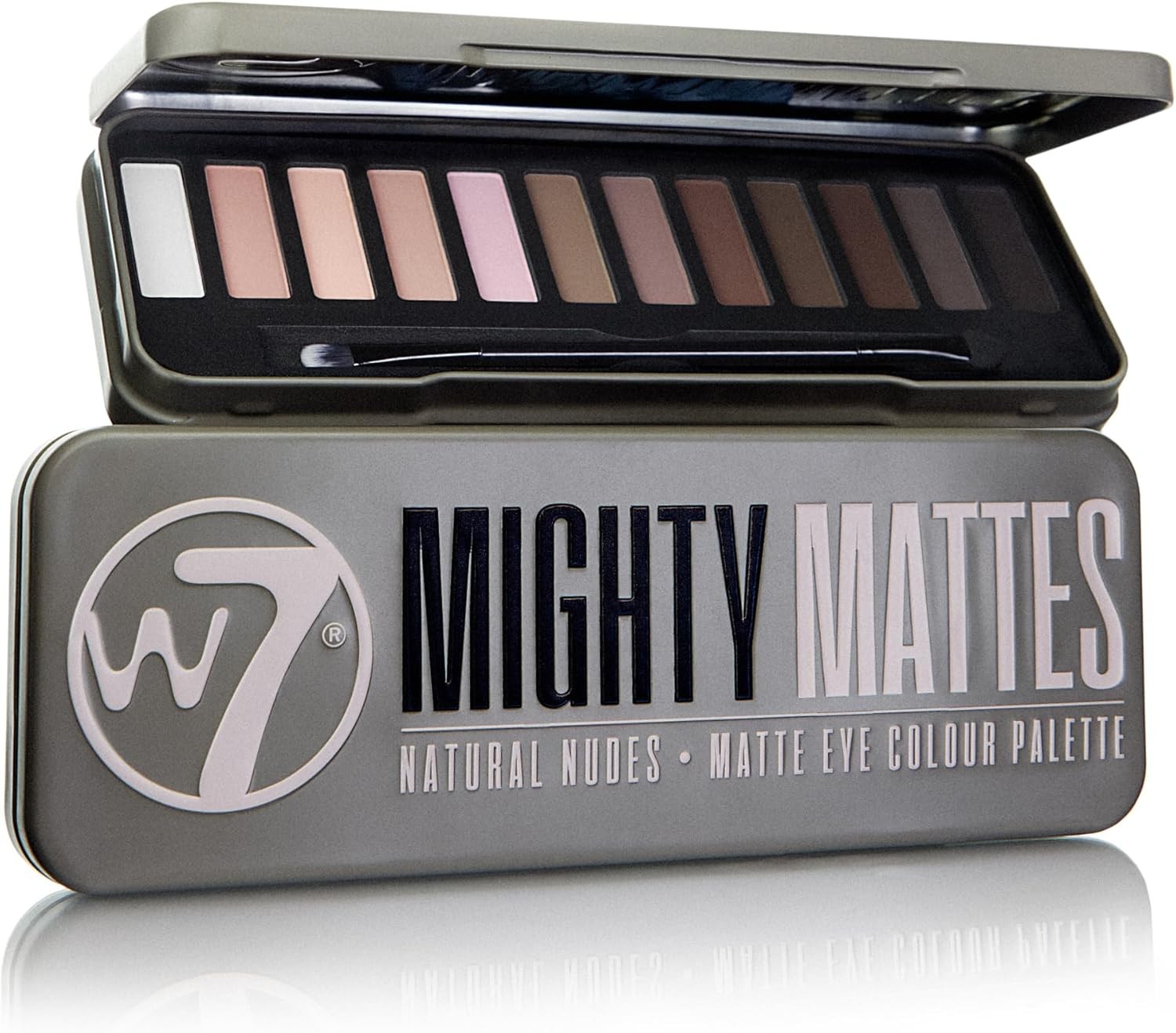 W7 Mighty Mattes Eyeshadow Palette - 12 Natural Nude Colours -