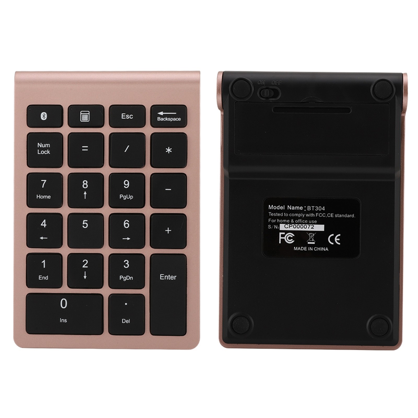 Slim Wireless Numeric Keyboard Bluetooth 5.0 Keyboard For Mac Rose Gold