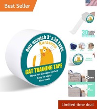 Anti Cat Scratch Tape - 3in x 30yd Transparent Double-Sided Furniture Protector