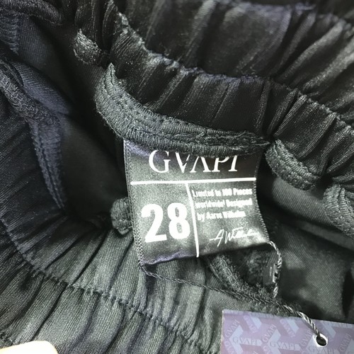 GVAPI Pants Mens 28 Black White Track Jogger Zipper Stripe Limited Edition MMXV - Afbeelding 8 van 12