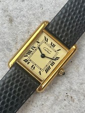 Carter Tank Must - Classic Roman Dial - 18K Vermeil Gold - Small