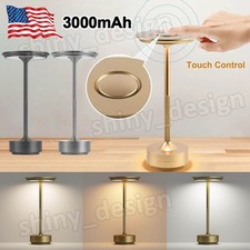 Cordless LED Desk Lamp Touch Dimmable Table Bedside Night Light USB Rechargeable