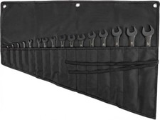 Wrench Roll Up Pouch - 16 Slot Heavy Duty Canvas Tool Organizer - Portable With