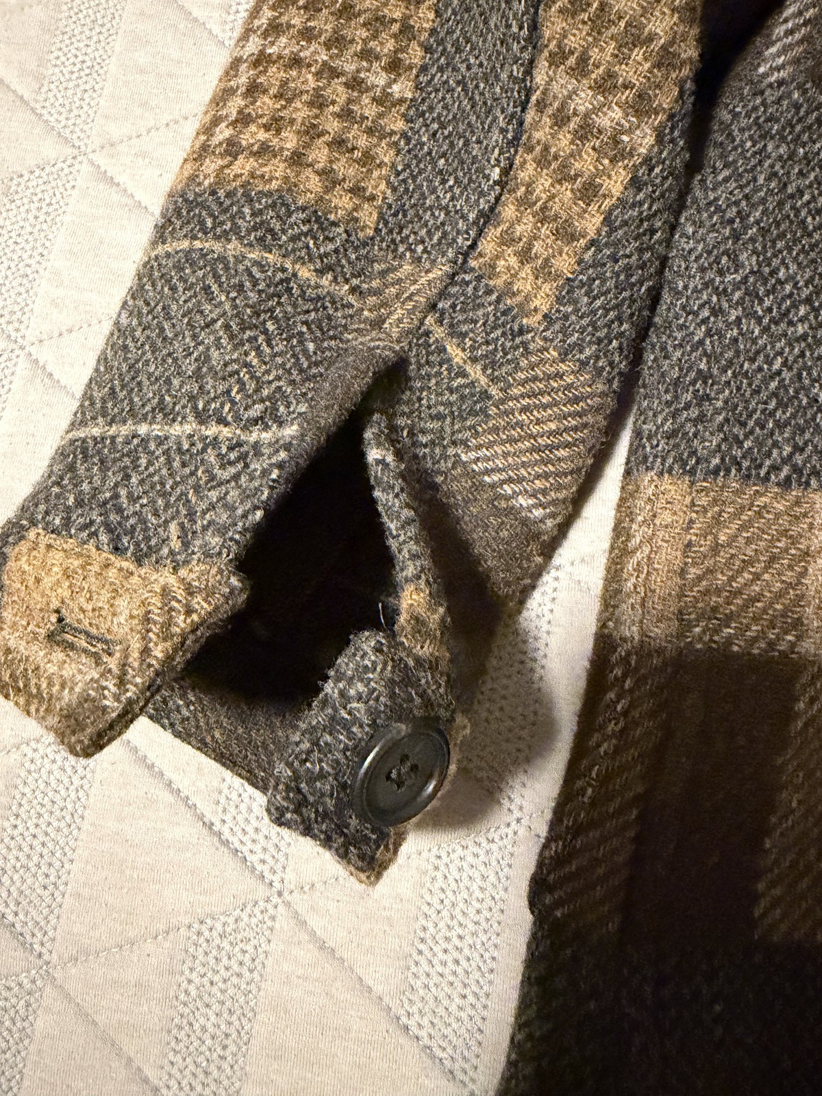 Sid Mashburn Wool Patchwork Chore Jacket Men's Sm… - image 5