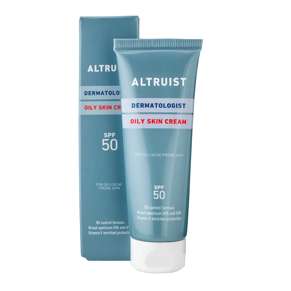 Altruist SPF50 Oily Skin Cream, Moisturiser for Acne-Prone Skin, 50ml | Dermatologist Developed, Vitamin E, Non-Greasy, Mattifying Finish, Moisturiser, Suitable for all skin types - Image 2