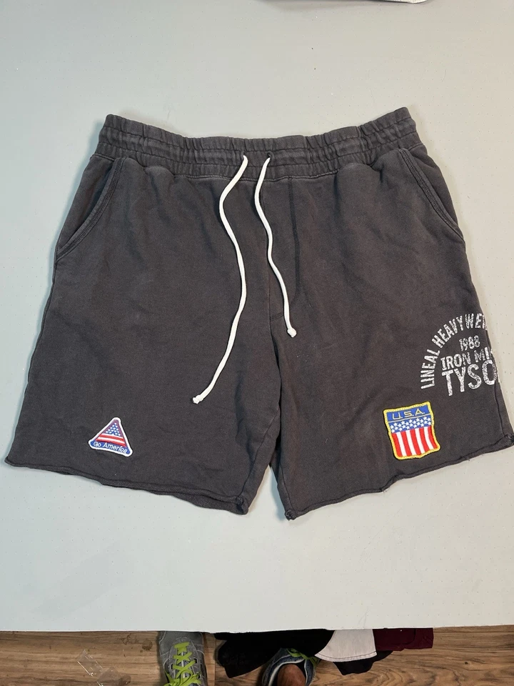 Pantalones Cortos de Boxeo Mike Tyson Vintage Años 80 Roots of Fight Hombres XL Parche Algodón Negro Foto 3 de 4