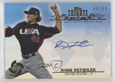 2013 Topps Tribute WBC Blue 2/50 Ross Detwiler #WTA-RDE2 Auto 0a3