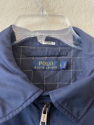 Polo Ralph Lauren Jacket Mens Large Navy Bi Swing Windbreaker Pony